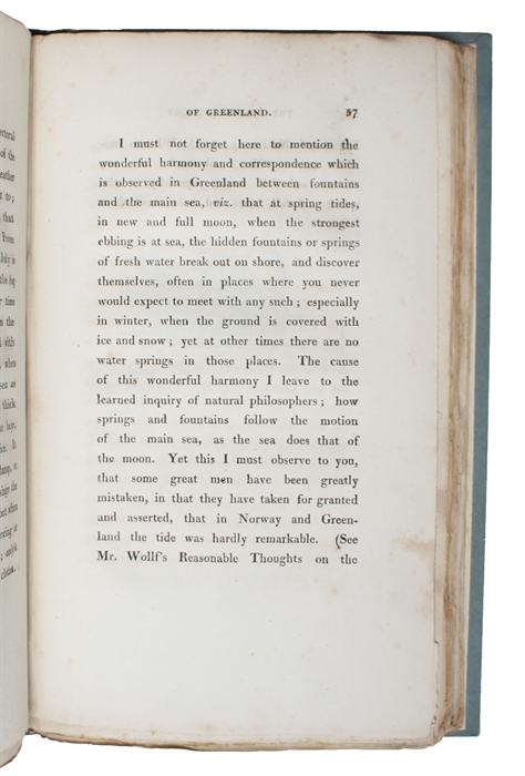 A Description of Greenland. A New Edition with an Historical Introduction and a Life of the Author. Illustrated with a Map of Greenland, and numerous Engravings in wood. London, T. a. J. Allman, 1818.