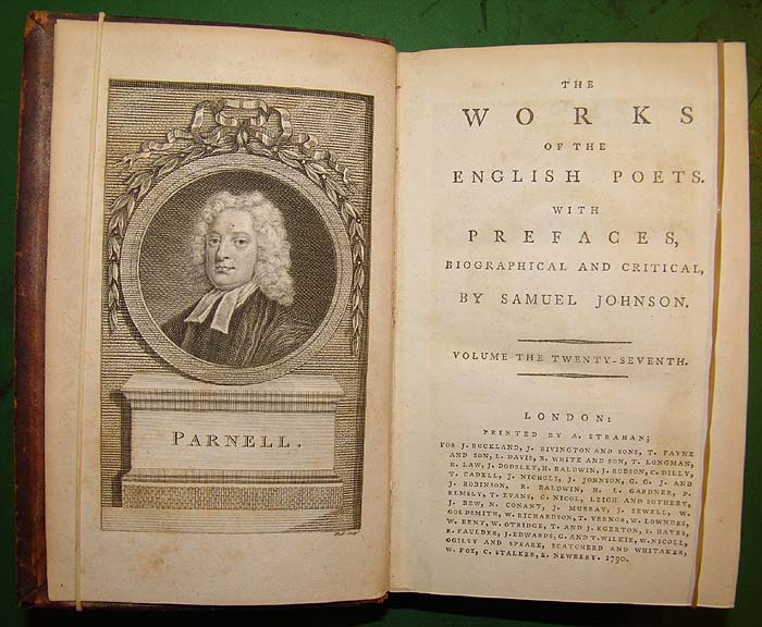 The Works of the English Poets. With Prefaces, biographical and critical by Samuel Johnson. Vol. 2-74 (of 75, lacking vol. 1 and 75).