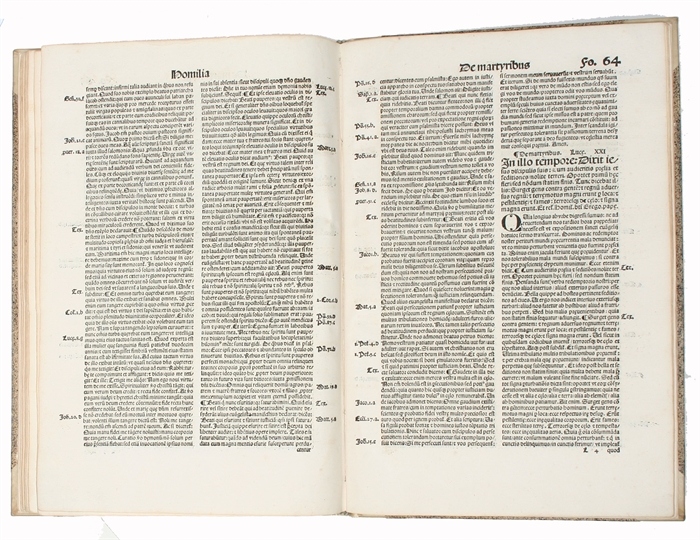 Homilie doctorum omniu De sanctis (presumably second (and final) part of Homilie hoc est Conciones populares sanctissimorum ecclesie doctorum Hieronymi, Ambrusij, Augustini, Gregorij, Origenis, Ioannis Chrysostomi, Bede presbyteri, Maximi episcopi, et...