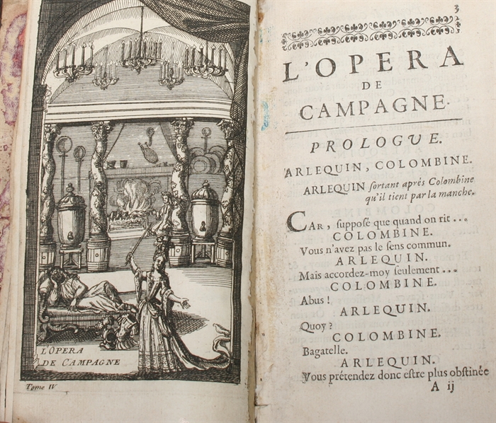 Le Theatre Italien, ou le recueil general de toutes les Comedies & Scenes Francoises jouées par les Comediens Italiens du Roy, pendant tout le temps qu'ils ont été au Service. Eurichi d'Estampes en Tuille-douce à la tête de chaque Comedie, à la ...