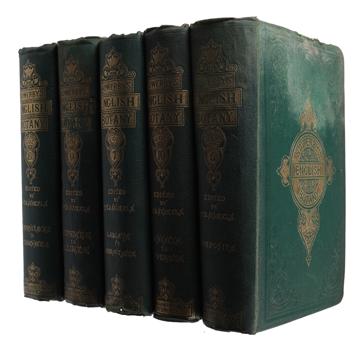 English Botany; or Coloured Figures of British Plants. Edited by John T. Boswell Syme. The Popular Portion by Mrs. Lankester. The Figures by J. Sowerby, J. de C. Sowerby, J.W. Salter. Third Edition. Enlarged, re-arranged according to Natural Orders, a...