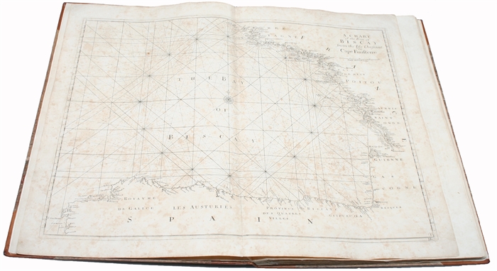 The Sea-Coasts of France, from Calais to Bayone. Described in Fifteen Large Charts. Surveyed and Printed by the order of the French King. From the Original, done at Paris, and the Remarks Explained in English, and Published for the Use of His Majesty'...