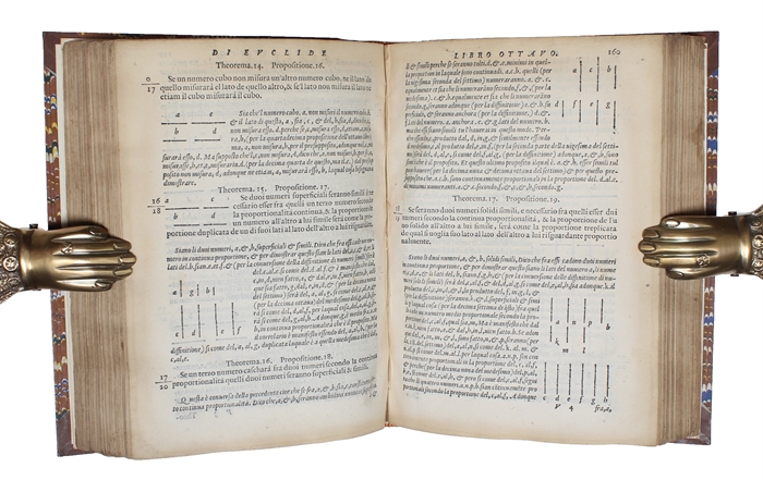 Euclide Megarense Philosopho, solo Introduttore delle Scientie Mathematice. Diligentementee Rassettato, et alla integrità ridotto, per il degno professore di tal Scientie Nicolo Tartalea Brisciano (Nicolo Tartaglia). Secondo le due Tradottioni. Con una...