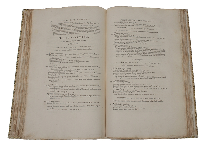 Flora Pedemontana, sive Enumeratio Methodica Stirpium Indigenarum Pedemontii. 3 Tomi. (Vol. 3: Icones accdit explanatio numenclaturae botanicae). + Auctarium ad Floram Pedemontanam, cum notis et emendationibus.