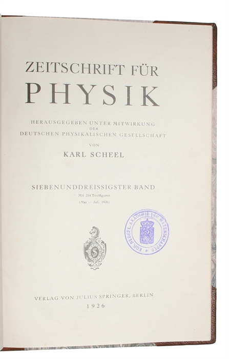 Zur Quantenmechanik der Stossvorgänge. (On the Quantum Mechanics of Collision). + Quantenmechanik der Stossvorgängee. (Quantum Mechanics of Collision). + Das Adiabatenprincip in der Quantenmechanik. (The Adiabatic Principle in Quantum Physics). In all ...