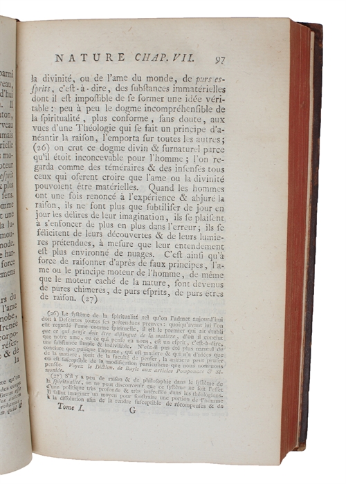 Systême de la Nature. Ou Des Loix du Monde Physique & du Monde Moral. 2 Parties.