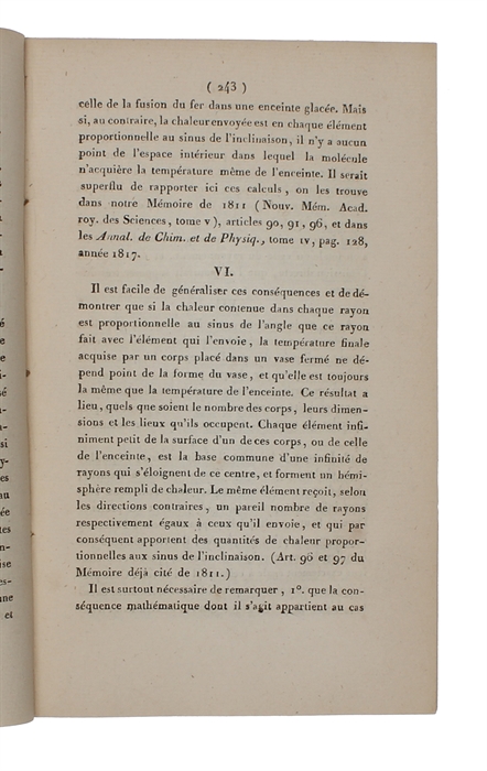 7 Papers on Radiant Heat: 1. Théorie de la chaleur (Extrait) - 2. Note sur la Chaleur rayonnante. - 3. Sur la Théorie-Physique de la Chaleur rayonnante. - 4. Extrait d'un Mémoire sur la Refroidissement séculaire du globe terrestre. - 5. Remarques gén...