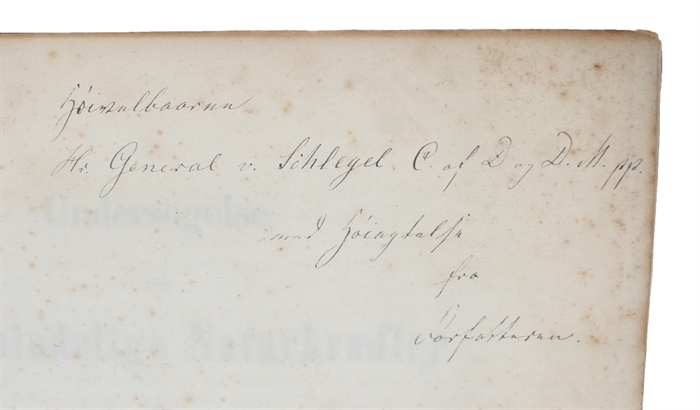 Undersögelse om de almindelige Naturkræfter og deres gjensidige Afhængighed og i særdeleshed om den ved visse faste Legemers Gnidning udviklede Varme [Survey on the Universal Forces of Nature and their Mutial Dependence and especially about the Heat th...