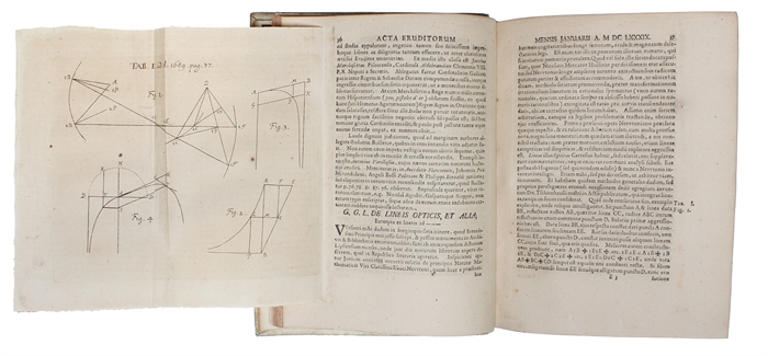 De Lineis Opticis, et alia; Excerpta ex literis ad--- (+) Schediasma de Resistentia Medii, & Motu projectorum gravium in medio resistente. (+) Tentamen de Motuum Coelestium causis. (+) De Linea Isochrona, in qua grave sine acceleratione descendit, & de...