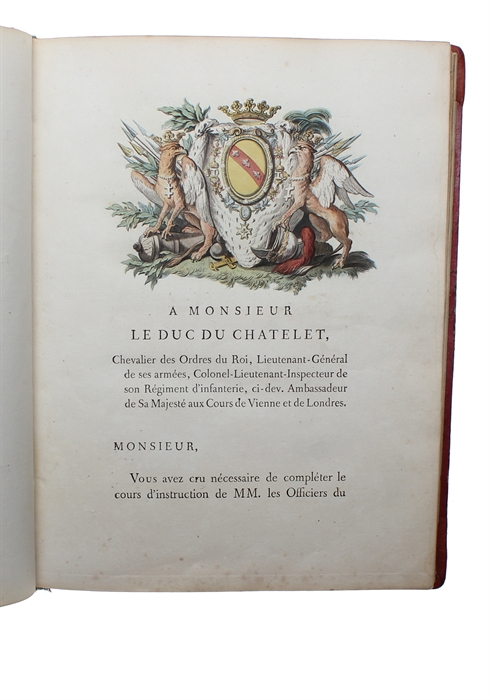 Idées d'un Militaire pour la Disposition des Troupes confiées jeunes officiers dans la Défense et l'Attaque des Petits Postes. Dédié a M. le Duc du Chatelet.