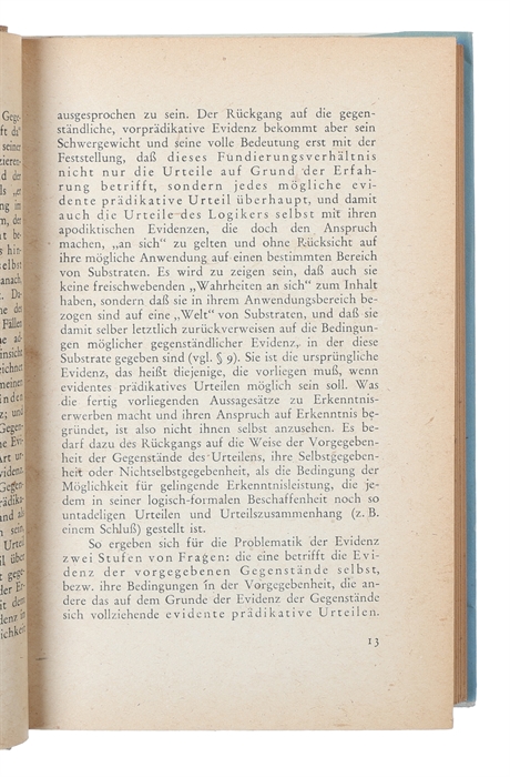 Erfahrung und Urteil, Untersuchungen zur Genealogie der Logik