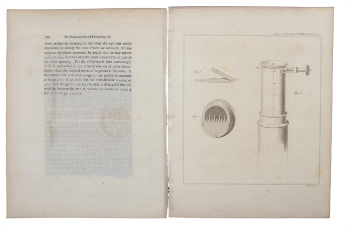 Description of a single-lens Micrometer. Read February 25, 1813.