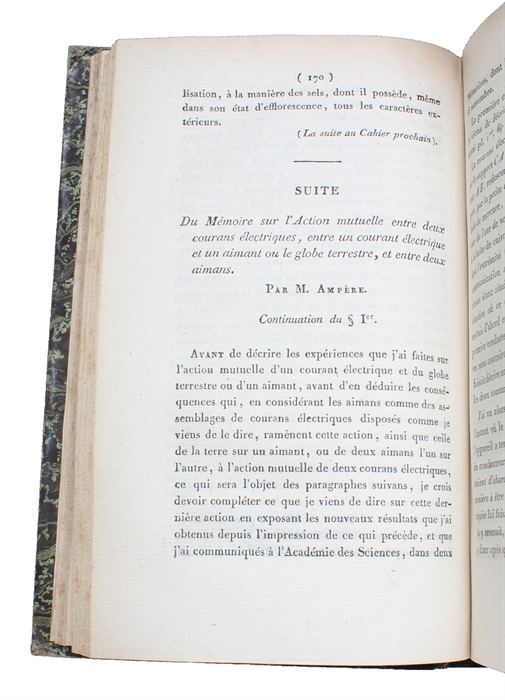 Mémoire présenté á l'Académie royale des Sciences, le 2 octobre 1820, où se trouve compris le résumé de ce qui avait été lu á la même Académie les 18 et 25 septembre 1820, sur les effets des courans électriques. [AND] Suite du Mémoire sur l'Action m...