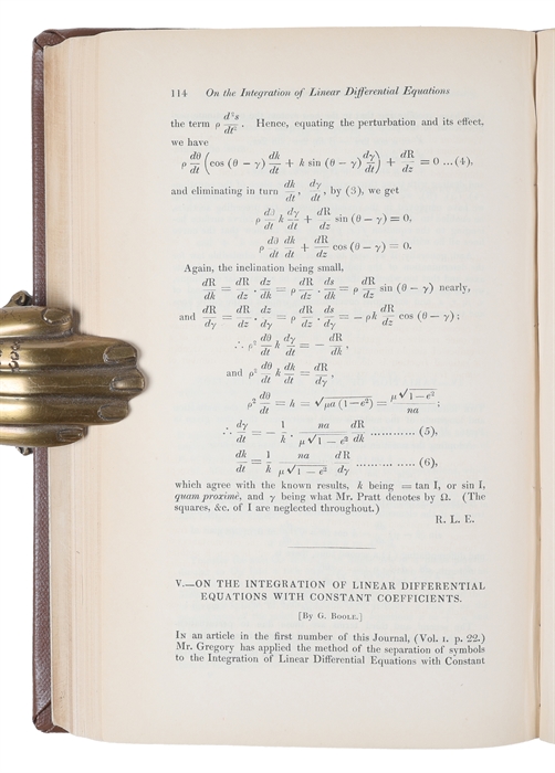 Researches in the theory of analytical transformations, with a special application to the reduction of the general equation of the second order (+) On certain theorems in the calculus of variations (+) On the integration of linear differential equatio...