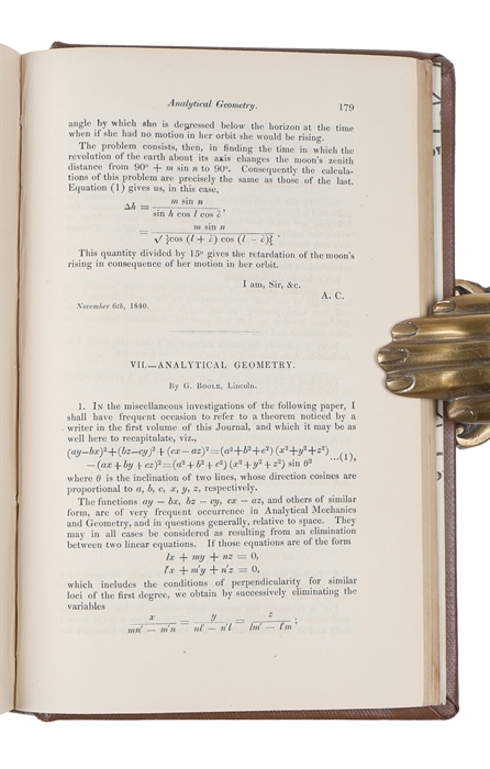 Researches in the theory of analytical transformations, with a special application to the reduction of the general equation of the second order (+) On certain theorems in the calculus of variations (+) On the integration of linear differential equatio...