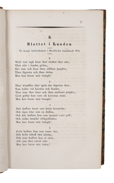 Svenska Fornsångar. En Samling af Kämpavisor, Folk-Visor, Lekar och Dansar, samt Barn- och Vall Sångar. Första- (Tredje) Delen. 3 Bd. (komplet).