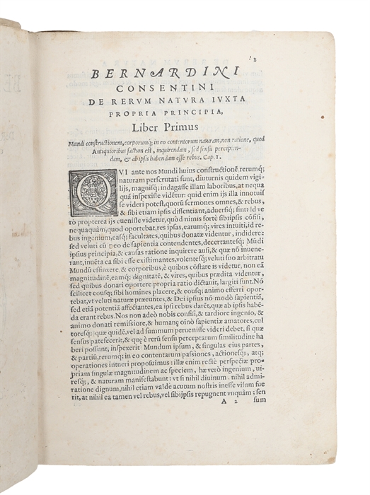 De Rerum Natura iuxta propria principia, Liber Primus, & Secundus, denuò editi.