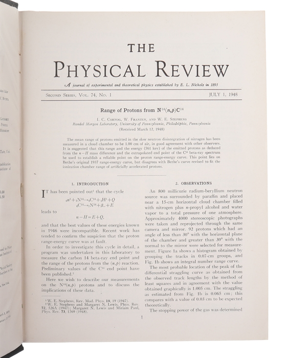 The transistor, a semi-conductor triode (+) Nature of the forward current in Germanium Point Contacts [BARDEEN, J. & BRATTAIN, W. H.] (+) Modulation of conductance of thin films of semi-conductors by surface charges [SHOCKLEY, W. & PEARSON, W. L.] (+)...