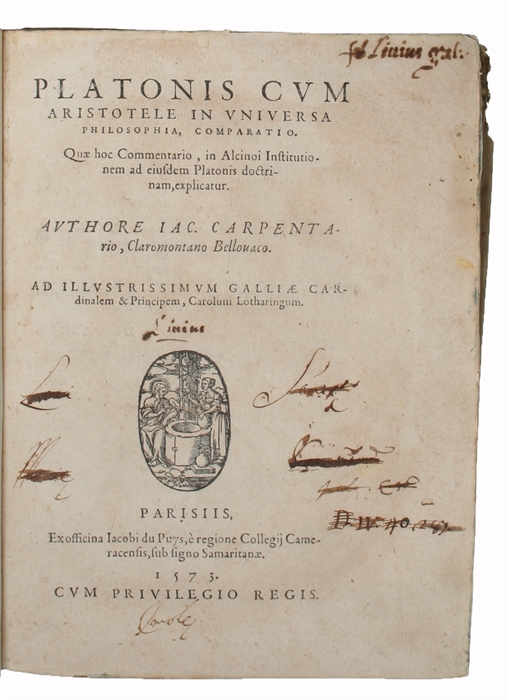 Platonis cum Aristotele in universa philosophia comparatio.Qua hoc Commentario, in Alcinoi Institutionem ad eiusdem Platonis doctrinam, explicatur (+) Pars posterior Platonicae et Aristotelicae comparationis in universa Philosophia. Quae de animorum im...