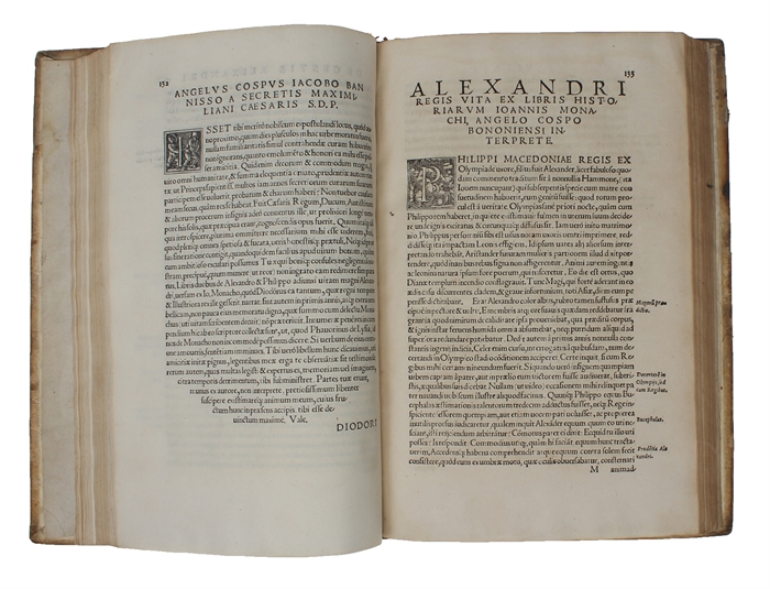 (Opera). En damus Diodori Siculi Historici Graeci, quae nunc quidem extare noscuntur opera, nempe De Illustrium Regum Philippi, & Alexandri ... praeclare factis / Bartholomaeo Cospo Bononiensi interprete ; De fabulosis Aegyptiorum gestis ... / a Pogio...