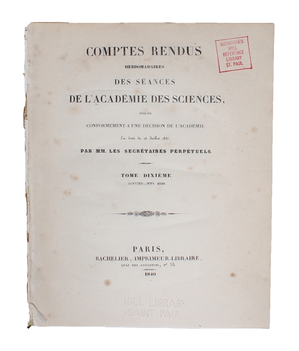 Observations pour déterminer la parallaxe annuelle de la 61e étoile du Cygne. - Extrait d'une Lettre de M. Bessel à M. de Humboldt. Note de M.Arago sur le même sujet. (Séance du Lundi 5 Novembre 1838). (+) Nouvelles observations sur la parallaxe annu...