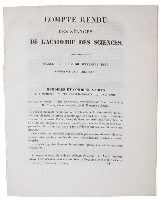 Le Daguerréotype. (Seance du Lundi 19 Aout 1839). (+ Daguerre:) Des procédés photogéniques comme moyens de gravure - Lettre de M. Daguerre à M. Arago. (Séance du Lundi 20 Septembre 1839).