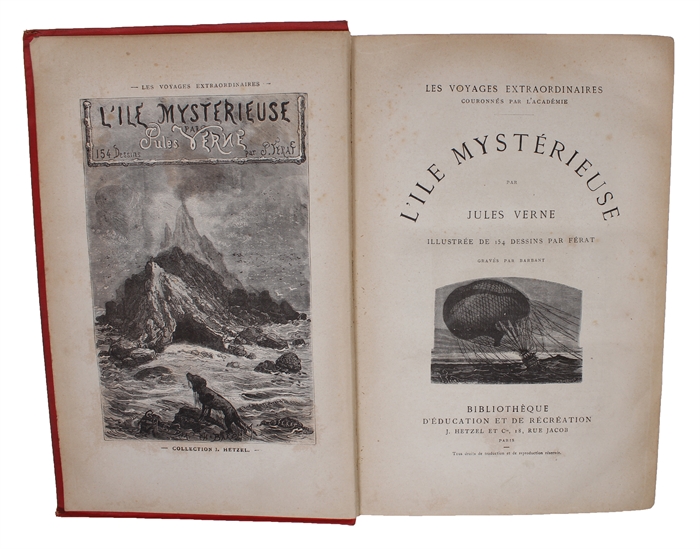 L'ILe Mystérieuse. Illustrée de 154 Dessins par Férat gravés par Barbant.