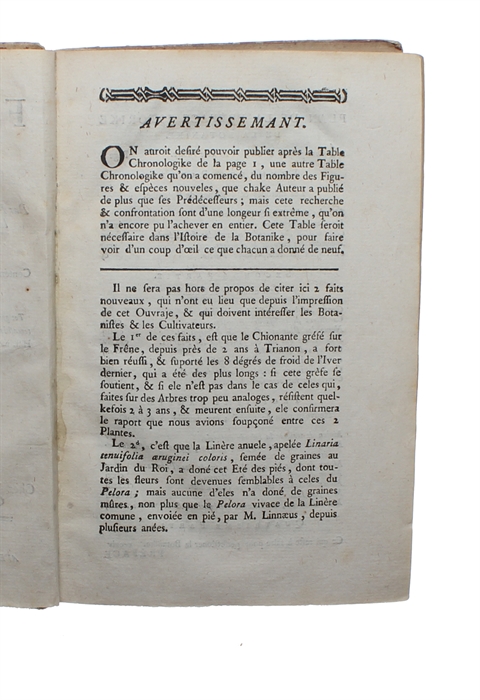 Familles des Plantes. I.- (II.) Partie. ( Contenant une Préface Historike sur l'état ancien & actuel de la Botanike, & une Théorie de cette Science). 2 Vols.