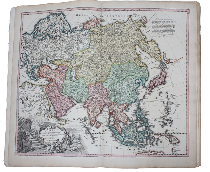 Atlas Minor L. Selectorum Tabularum Homanni. Kleiner Atlas von Fünffzig Auserlesenen Homanns=Land=Karten, Nach Anleitung der neuesten Erd=Beschreibere, verbessert und eingerichtet...(= Printed title) - (Engraved title:) Atlas Novus Terrarum Orbis Impe...