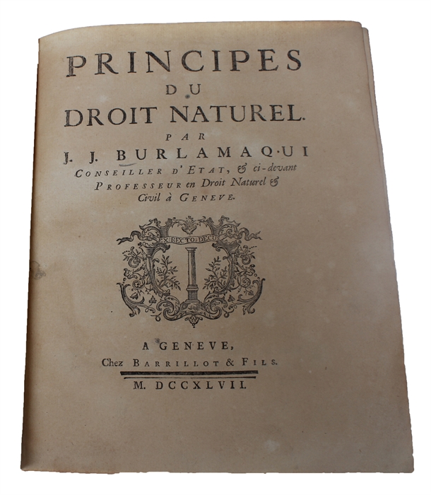 Principes du Droit Naturel.