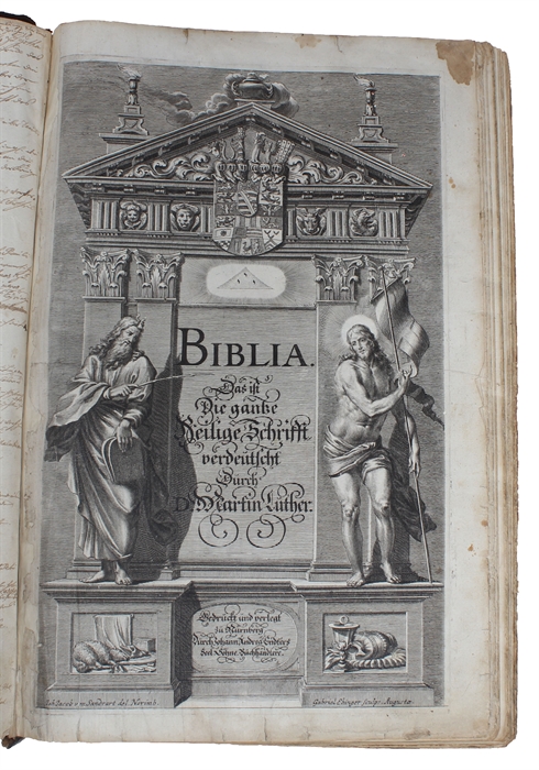 Biblia, Das ist: Die gantze Schrifft, Altes und Neues Testaments Teutsch, Doctor Martin Luthers. Auff gnädigste Verordnung Dess... Fürsten und Herrn Ernst, Herzogen zu Sachsen...  Von etlichen Reinen Theologen dem eigentlichen Wort-Verstand nach, erklä...