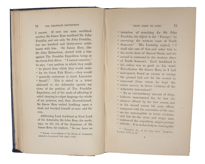 The Franklin Expedition from First to Last. By Dr. King, M.D.