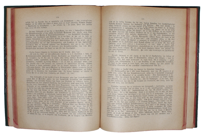 Kapitalen. 2 Dele. Første Bind. Kapitalens Produktionsproces. Oversat efter Originalens tredje Oplag. 2. Kapitalens Cirkulationsproces.Udgivet efter Forfatterens Død af Friedrich Engels. [i.e. Danish "Das Kapital"].