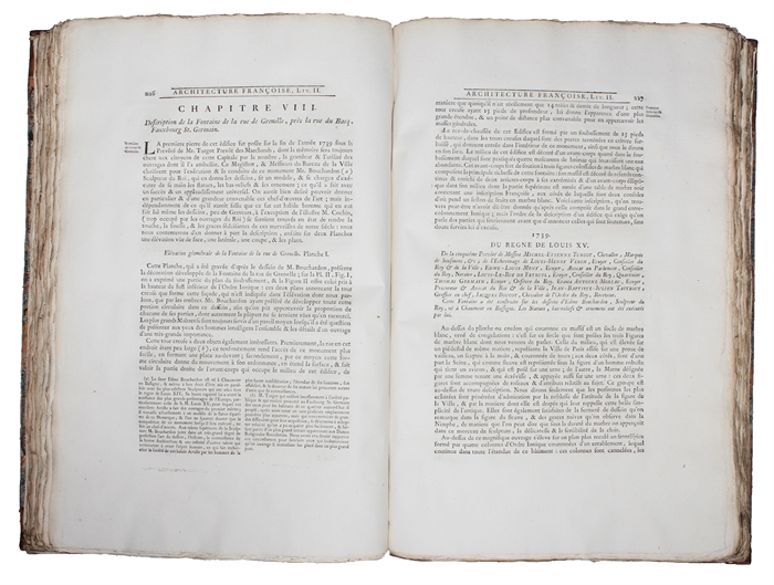 Architecture Francoise, ou Recueil des Plans, Elevations, Coupes et profils des Eglises, Maisons Royales, Palais, Hôtels & Edifices les plus considérables de Paris, ainsi que des Château & Maisons de plaisance situés aux environs de cette Ville, ou e...