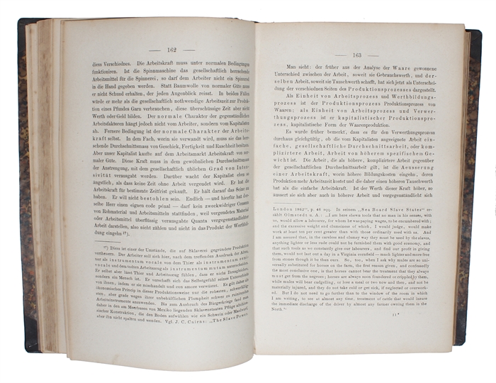 Das Kapital. Kritik der politischen Oekonomie. Erster Band. Buch I: Der Produktionsprocess des Kapitals. 