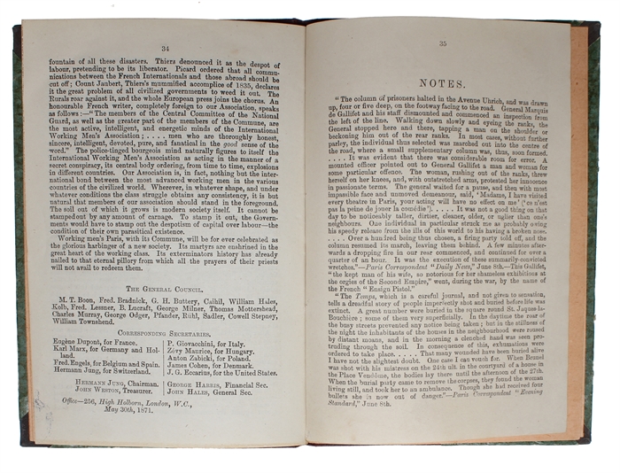 The Civil War in France. Address of the General Council of the International Working-Men's Association. 