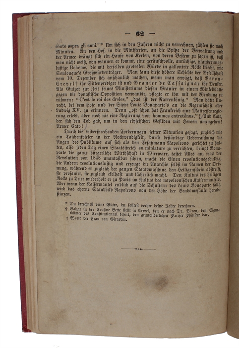 Der 18the Brumaire des Louis Napoleon [in: Die Revolution, eine Zeitschrift in zwanglosen Heften. Herausgegeben von J. Weydemeyer. Erstes Heft].