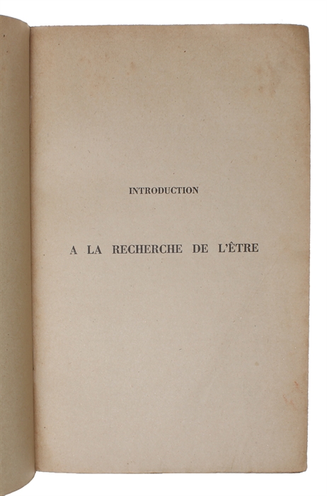 L'être et le néant. Essai d'ontologie phénoménologique.