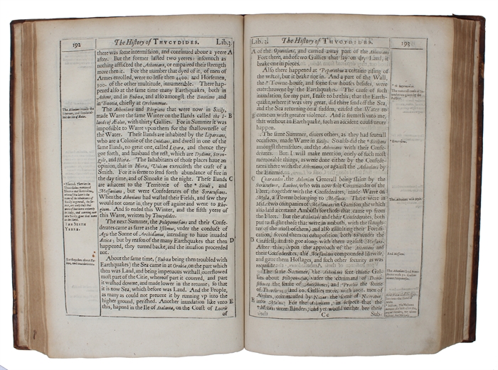 Eight Bookes of the Peloponnesian Warre. Interpreted with Faith and Diligence Immediately out of the Greeke by Thomas Hobbes.