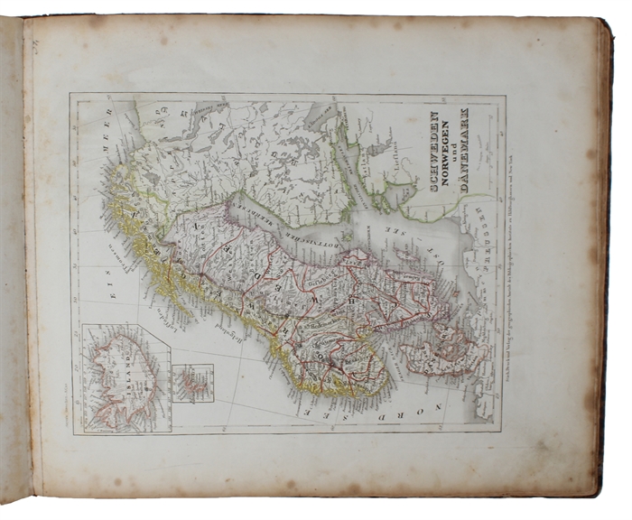 Composite atlas consisting of 129 maps from "Meyer’s Groschen-Atlas", "Meyer’s Zeitungs-Atlas", "Meyer’s Zeitungs und Groschen-Atlas" and "Atlas in 64 Karten".