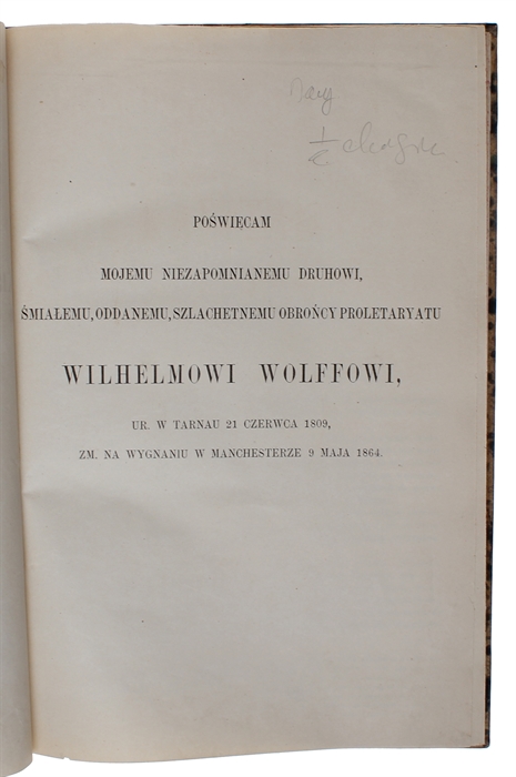 Kapital. Krytyka ekonomii politycznej. Tom Pierwszy. Ksiega I. Wytwarzanie kapitalu. 