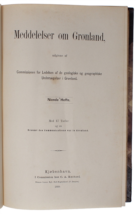 Beretning om Konebaads-Expedition til Grønlands Østkyst 1883–85 (+) Om de geografiske Forhold i dansk Østgrønland (1889) (+) Ethnologisk Skizze af Angmagsalikerne (In "Meddelelser om Grønland", vol. 9-10).