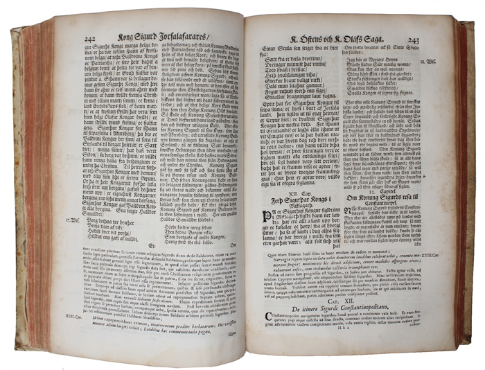 Heims Kringla/ Eller Snorre Sturlusons Nordländiske Konunga Sagor. Sive Historiae Regum Septentrionalium. Ante secula quinque, patrio sermone antiquo Conscriptae, Quas Ex Manuscriptis Codicibus edidit, Versione gemina, notisque brevioribus, Indici Poë...