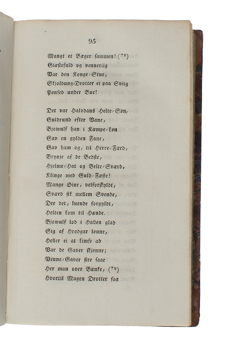 Bjowulfs Drape. Et Gothisk Helte=Digt fra forrige Aar=Tusinde af Angel = Saxisk paa danske Riim ved Nik. Fred. Sev. Grundtvig.