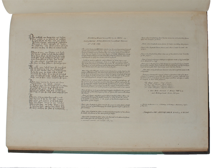 Vetusta monumenta quae ad Rerum Britanicarum memoriam conservandam Societas Antiquariorum Londini sumptu suo edenda curavit. 5 vols. (Vol. 1-5, out of 7).