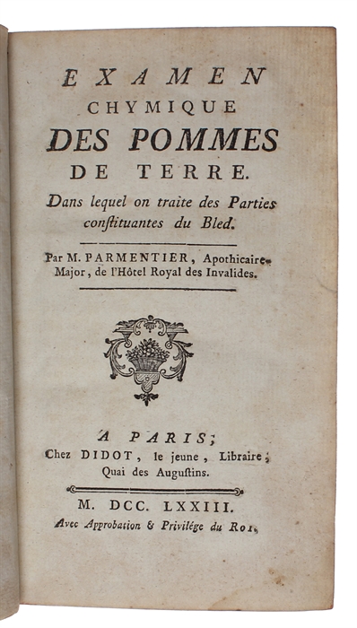 Examen chymique des pommes de terre.