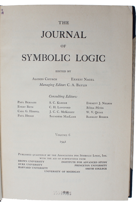 On The Calculus Of Relations (In: "The Journal Of Symbolic Logic").