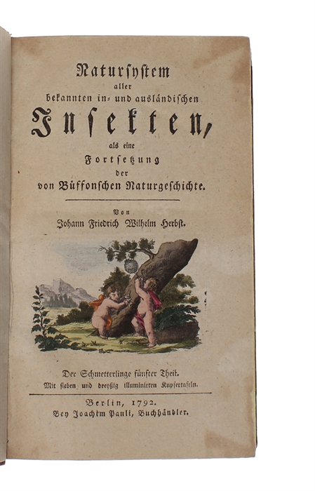 Natursystem aller bekannten in- und ausländischen Insecten. Nach dem System des Ritters Carl von Linné bearbeitet. Schmetterling. 11 vols.