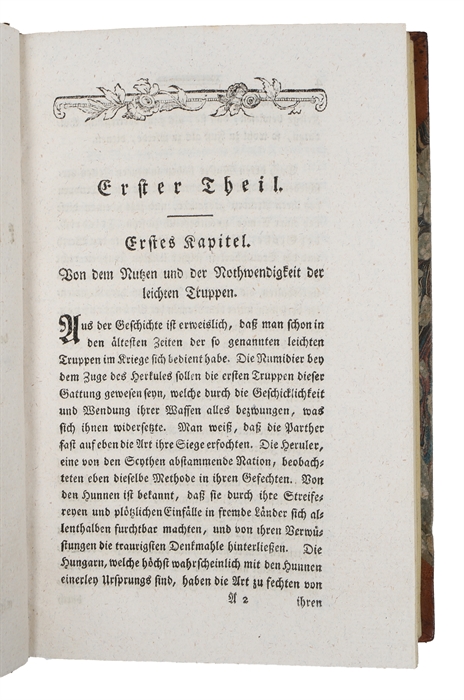 Der kleine Krieg oder die Maximen der leichten Infanterie Cavalerie Scharfschützen und Jäger. Unveränderte Auflage mit 17 Kupfern.