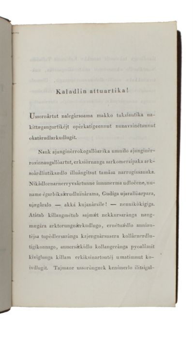 Sennerutilingmik. Tuksiautitait, nutaungitsudlo illainangoeet adlangortitæt operkatigeet Kaladlit nunænnetun (i.e. English: 210 Psalms about the Crucified).